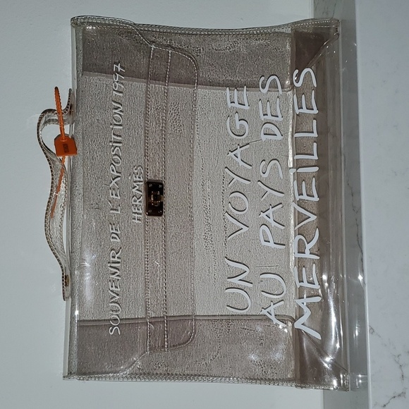 Hermes Vintage Vinyl Clear Kelly Bag Purse - Picture 1 of 16